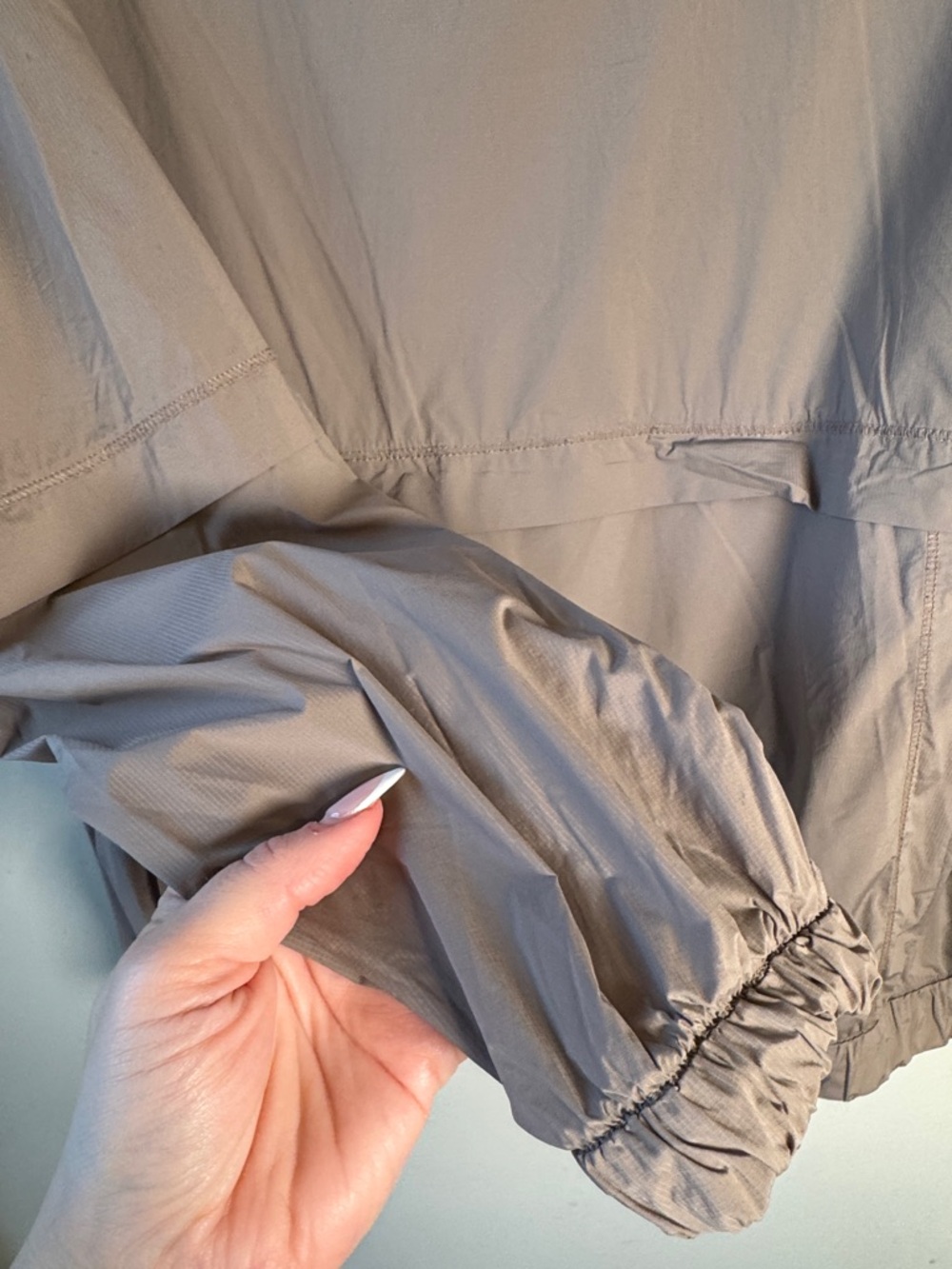 Athleta Mortar Mushroom Taupe Pullover Lightweight Windbreaker Pullover Jacket M - Picture 5 of 9
